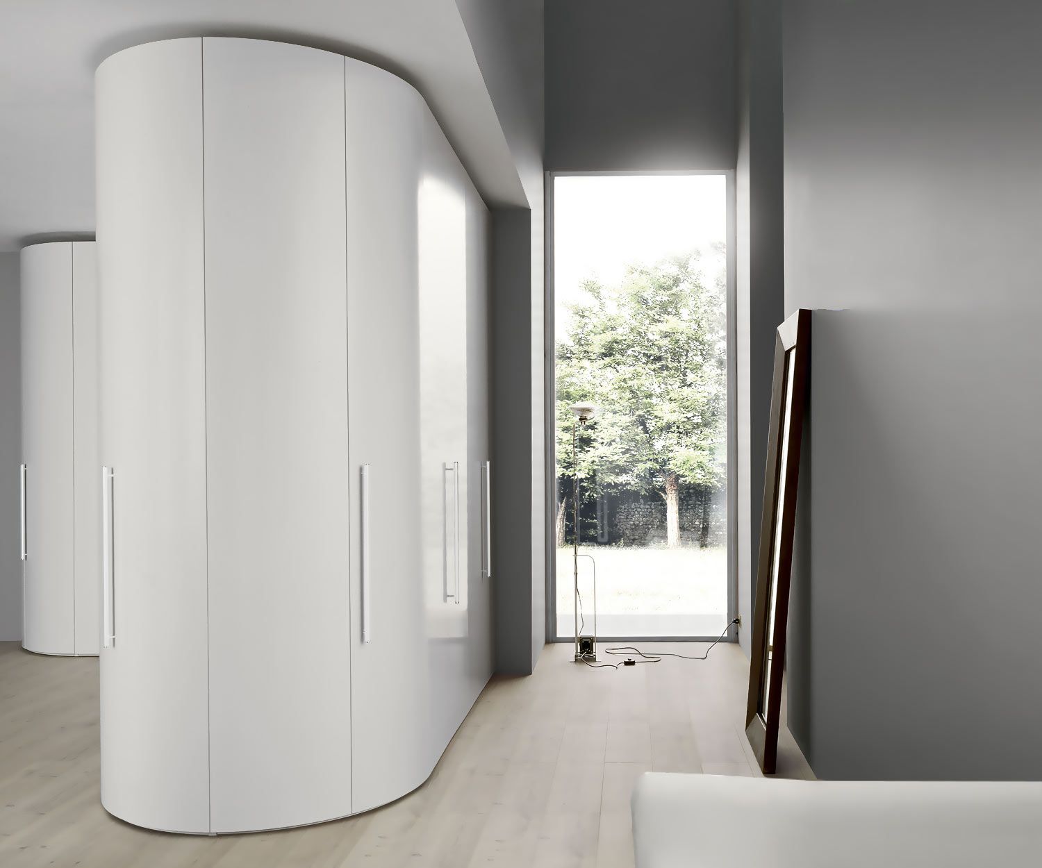 Novamobili Designer corner unit Alfa Curvo as a room divider