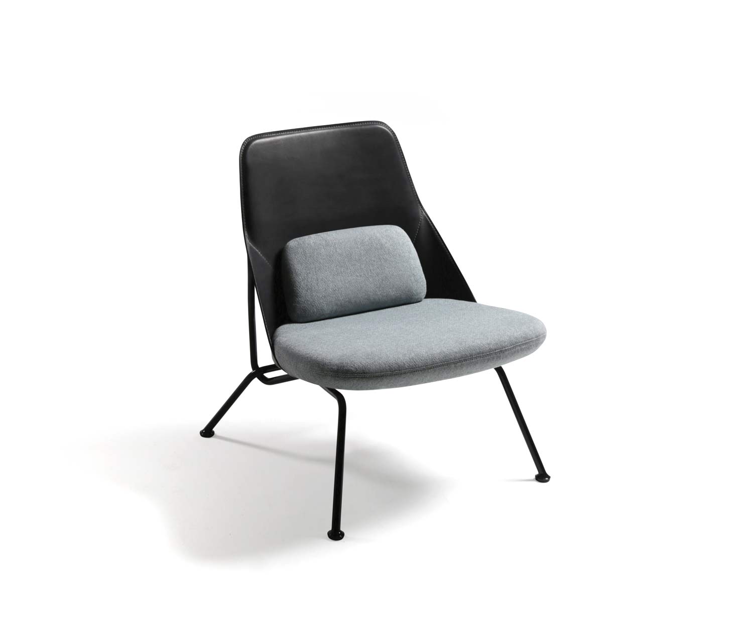 Prostoria Design armchair Strain Grey Anthracite Chrome Black