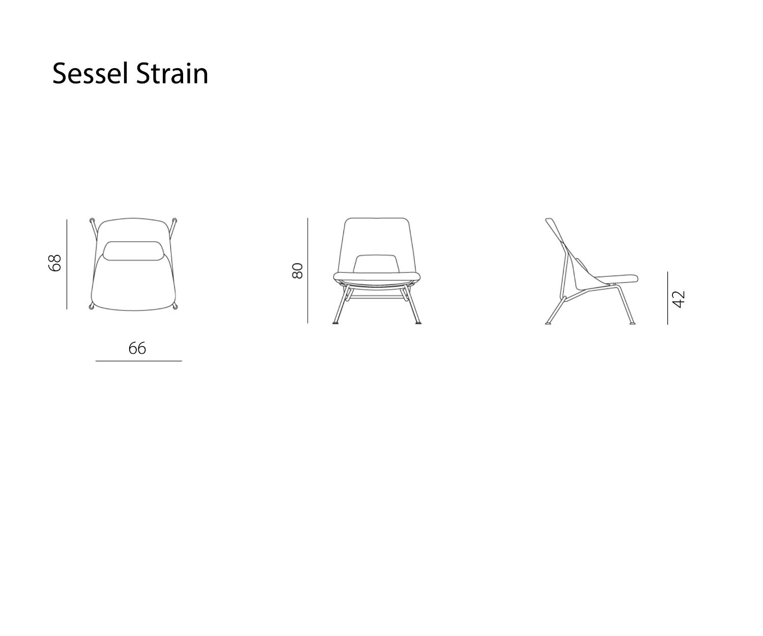 Prostoria Strain armchair Dimensions Sizes Sizes
