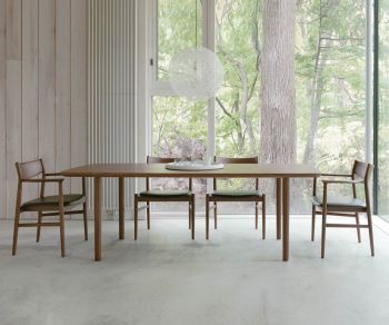 Exclusive Conde House Kamuy design armchair in solid oak and upholstered
