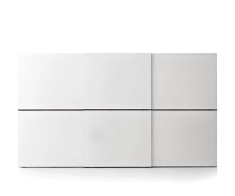 Novamobili Wardrobe Middle white matt with Miele handle 4m