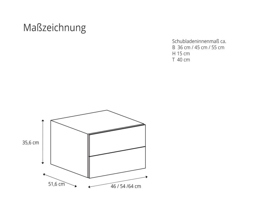 Novamobili Design bedside cabinet Easy 2 Dimensional drawing Sketch Dimensions Construction plan