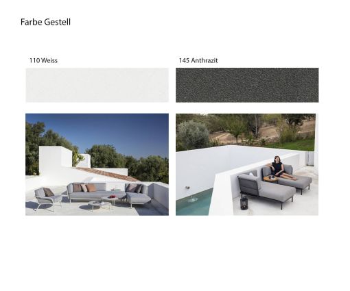Todus Baza garden sofa Colour Frame White Anthracite Dark grey
