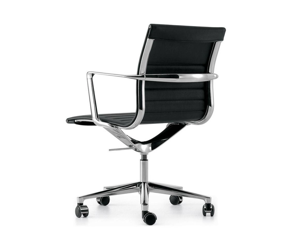 Exclusive ICF Una management design office chair with black leather