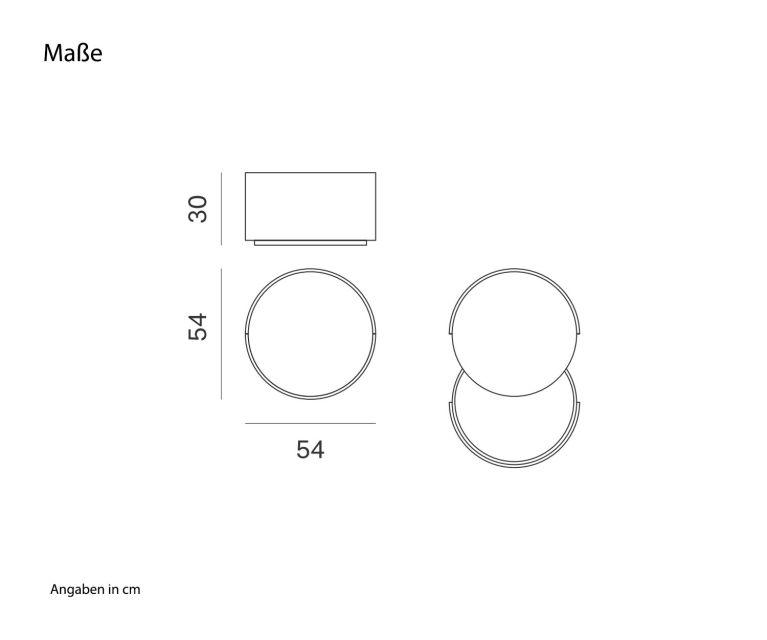 Novamobili Design side table Allout sketch dimensions