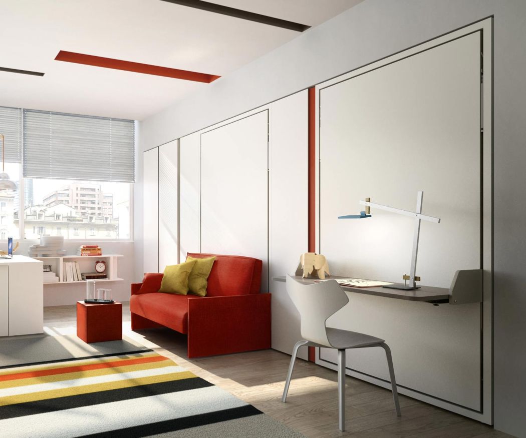 Clei Wardrobe beds Altea Book 120 Sofa open